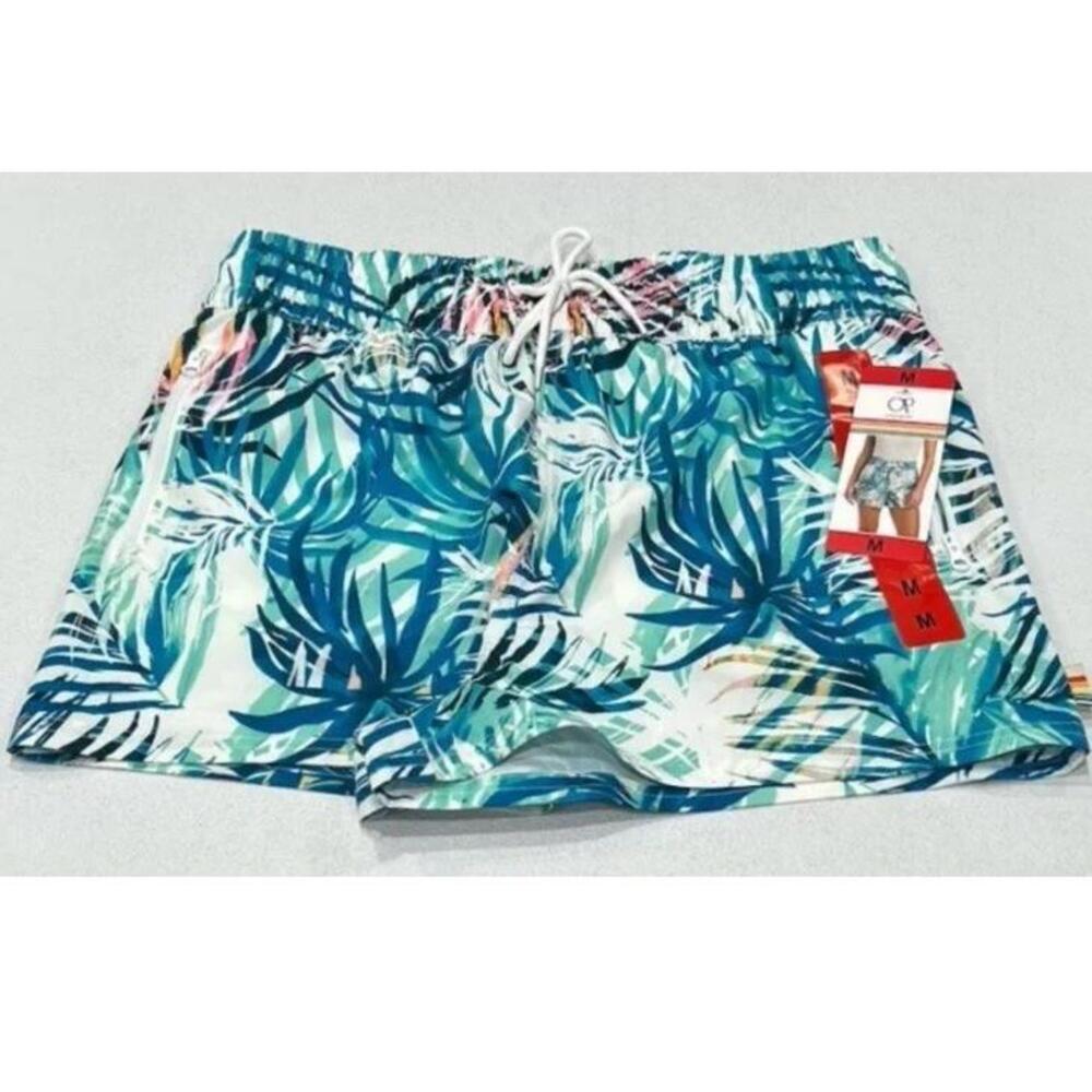 Ocean Pacific Women's Drawstring with 3 Zipper Pockets Shorts, Multi, Size M AJ9